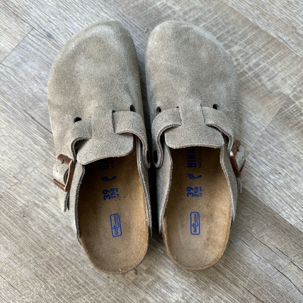Women’s Birkenstock Boston Clogs Taupe - US Size 8/ EU Size 39